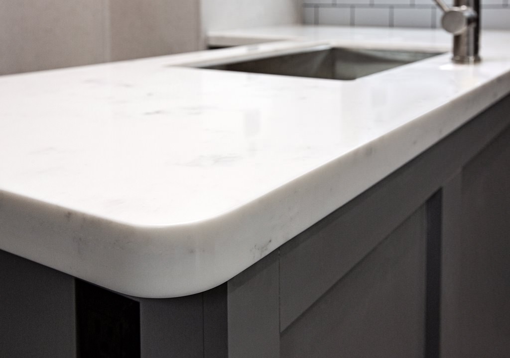 Closeup of a moulded laminate counter