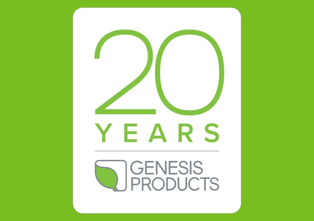 Genesis Products 20 year logo