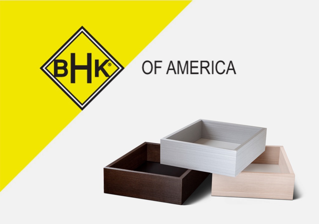 BHK of America logo and drawers